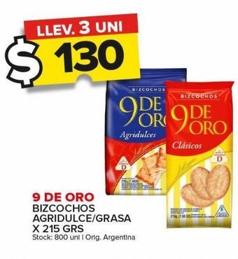 Carrefour Maxi Bizcochos 9 de oro x 215g oferta