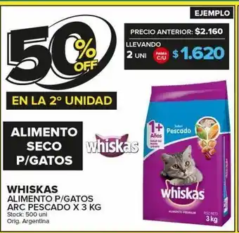 Carrefour Maxi Alimento para gatos whiskas x 3kg oferta