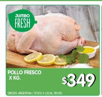 Jumbo Pollo fresco x kg oferta