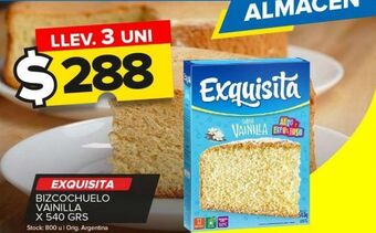 Carrefour Maxi Bizcochuelo exquisita x 540g oferta