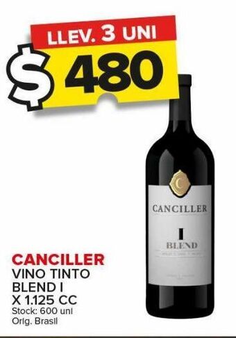 Carrefour Maxi Vino tinto canciller x 1.125cc oferta