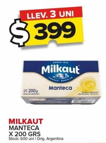 Carrefour Maxi Manteca milkaut x 200g oferta