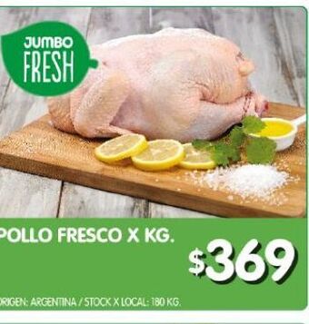 Jumbo Pollo fresco x kg oferta