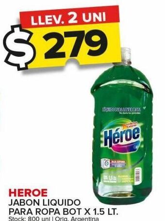 Carrefour Maxi Jabón líquido heroe x 1.5l oferta