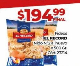 Diarco Fideos El Record oferta