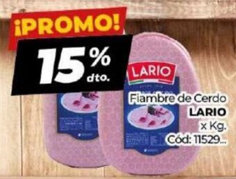 Diarco Fiambre de Cerdo Lario oferta