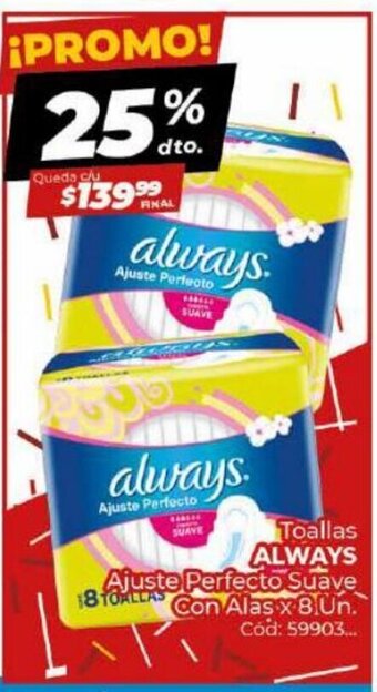 Diarco Toallas Always oferta