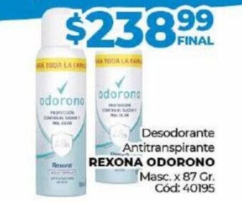 Diarco Desodorante Antitranspirante Rexona Odorono oferta