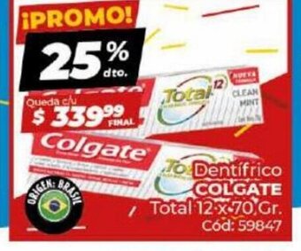 Diarco Dentifrico Colgate oferta