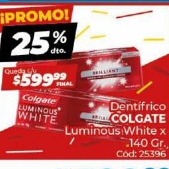 Diarco Dentifrico Colgate Luminous White oferta