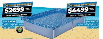 Diarco Pileta Mor de Lona oferta