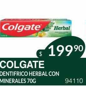 Masivos Colgate dentifrico herbal con minerales oferta