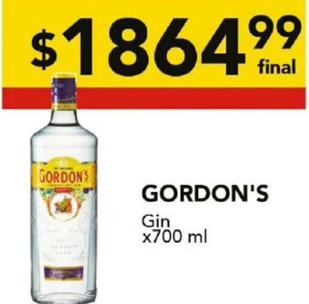 Nini Mayorista Gordon's Gin x700 ml oferta