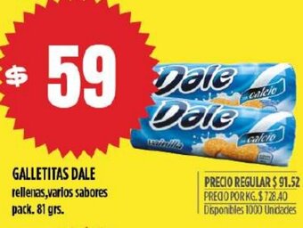 Supermercados Vea Galletitas Dale oferta