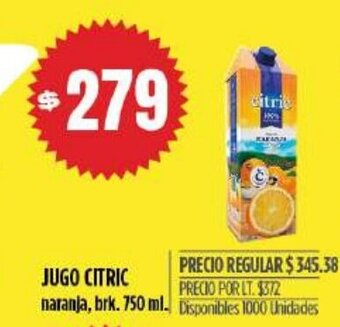Supermercados Vea Jugo Citric oferta