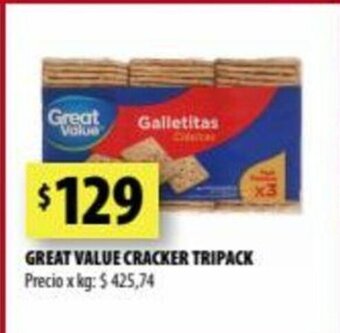 Punto Mayorista Great Value Cracker Tripack oferta