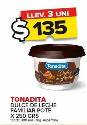 Carrefour Maxi Dulce de leche tonadita x 250g oferta