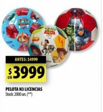 Punto Mayorista Pelota N3 Licencias oferta