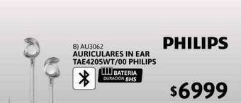 Cetrogar Auriculares in ear tae4205wt 00 philips oferta