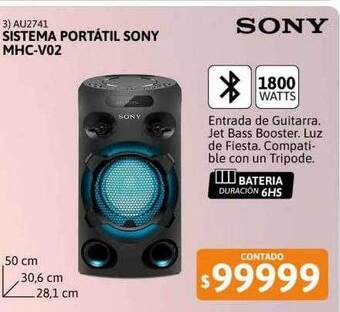 Cetrogar Sistema portátil sony mhc-v02 oferta