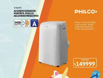 Cetrogar Acondicionador portátil philco as12hr4svrkg03px4 oferta