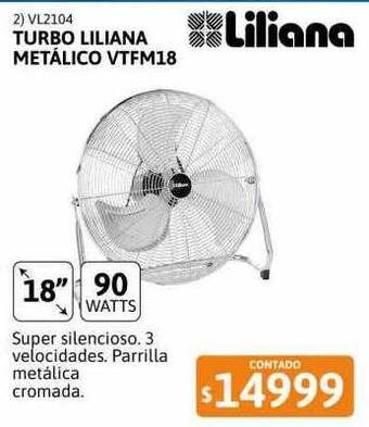 Cetrogar Turbo liliana metálico vtfm18 oferta