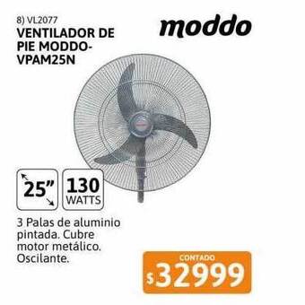 Cetrogar Ventilador de pie moddo-vpam25n oferta