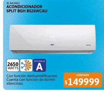 Cetrogar Acondicionador split bgh bs26wcau oferta