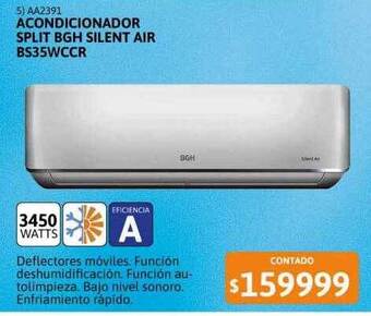 Cetrogar Acondicionador split bgh silent air bs35wccr oferta