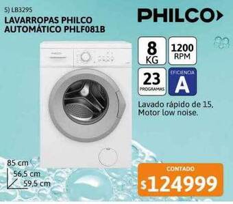 Cetrogar Lavarropas philco automatico phlf081b oferta