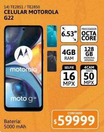 Cetrogar Celular motorola g22 oferta
