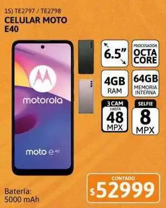 Cetrogar Celular moto e40 motorola oferta