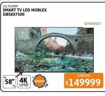 Cetrogar Smart tv led noblex db58x7500 oferta