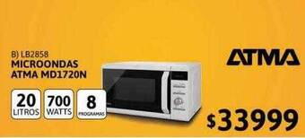 Cetrogar Microondas atma md1720n oferta