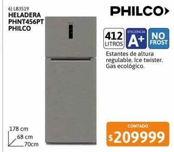 Cetrogar Heladera phnt456pt philco oferta