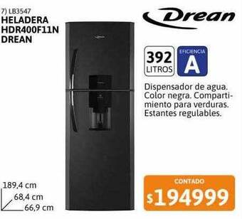 Cetrogar Heladera hdr400f11n drean oferta