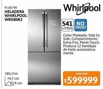 Cetrogar Heladera whirlpool wro80k2 oferta