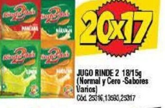 Supermercados Yaguar Jugo Rinde 2 18/15 g. oferta