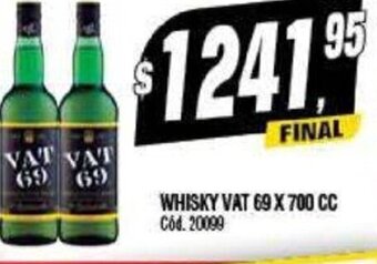 Supermercados Yaguar Whisky Vat 69 x 700 cc oferta