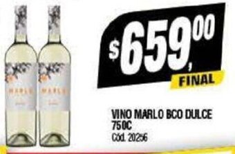 Supermercados Yaguar Vino Marlo BCO Dulce 750 c oferta