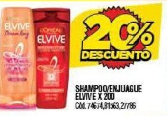 Supermercados Yaguar Shampoo / Enjuague Elvive x 200 oferta