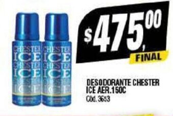 Supermercados Yaguar Desodorante Chester Ice Aer. 150 c oferta