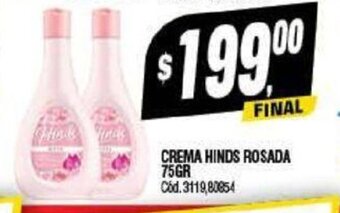 Supermercados Yaguar Crema Hinds Rosada 75 gr. oferta