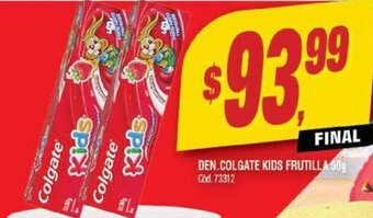 Supermercados Yaguar Den. Colgate Kids Frutilla 50 g. oferta