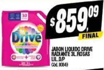 Supermercados Yaguar Jabon Liquido Drive Radiante 3L Rosas lil. D/P oferta