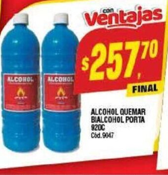 Supermercados Yaguar Alcohol Quemar Bialcohol Porita 920 c oferta