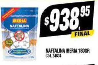 Supermercados Yaguar Naftalina Iberia 180 gr. oferta