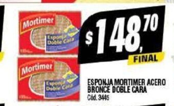 Supermercados Yaguar Esponja Mortimer Acero Bronce Doble Cara oferta