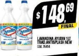 Supermercados Yaguar Lavandina Ayudin 1 lt. Trad. Antisplash New oferta