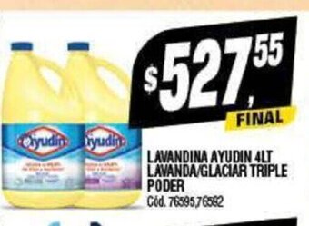 Supermercados Yaguar Lavandina Ayudin 4 lt. Lavanda/ Glaciar Triple Poder oferta